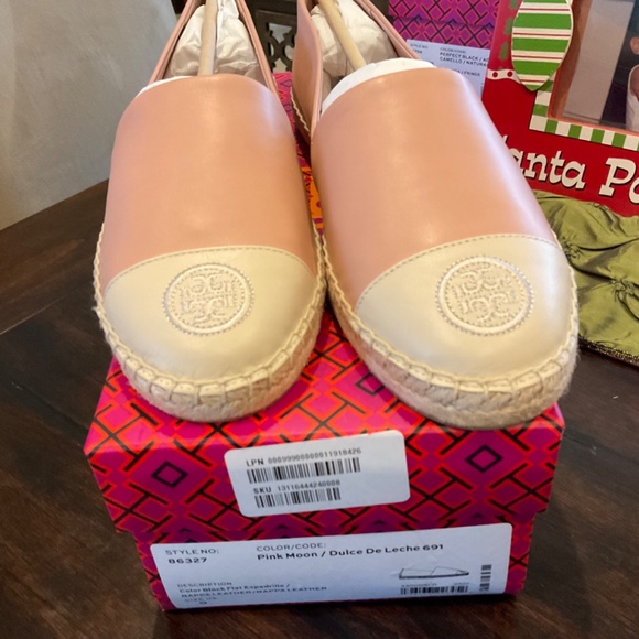 Tory Burch Color Block Espadrilles in Pink Moon/ Dulce de lechę , BNIB - Picture 2 of 5